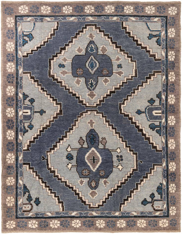 Detail image of 8' 7 x 10' 3 Hand Knotted Moroccan Wool Rug