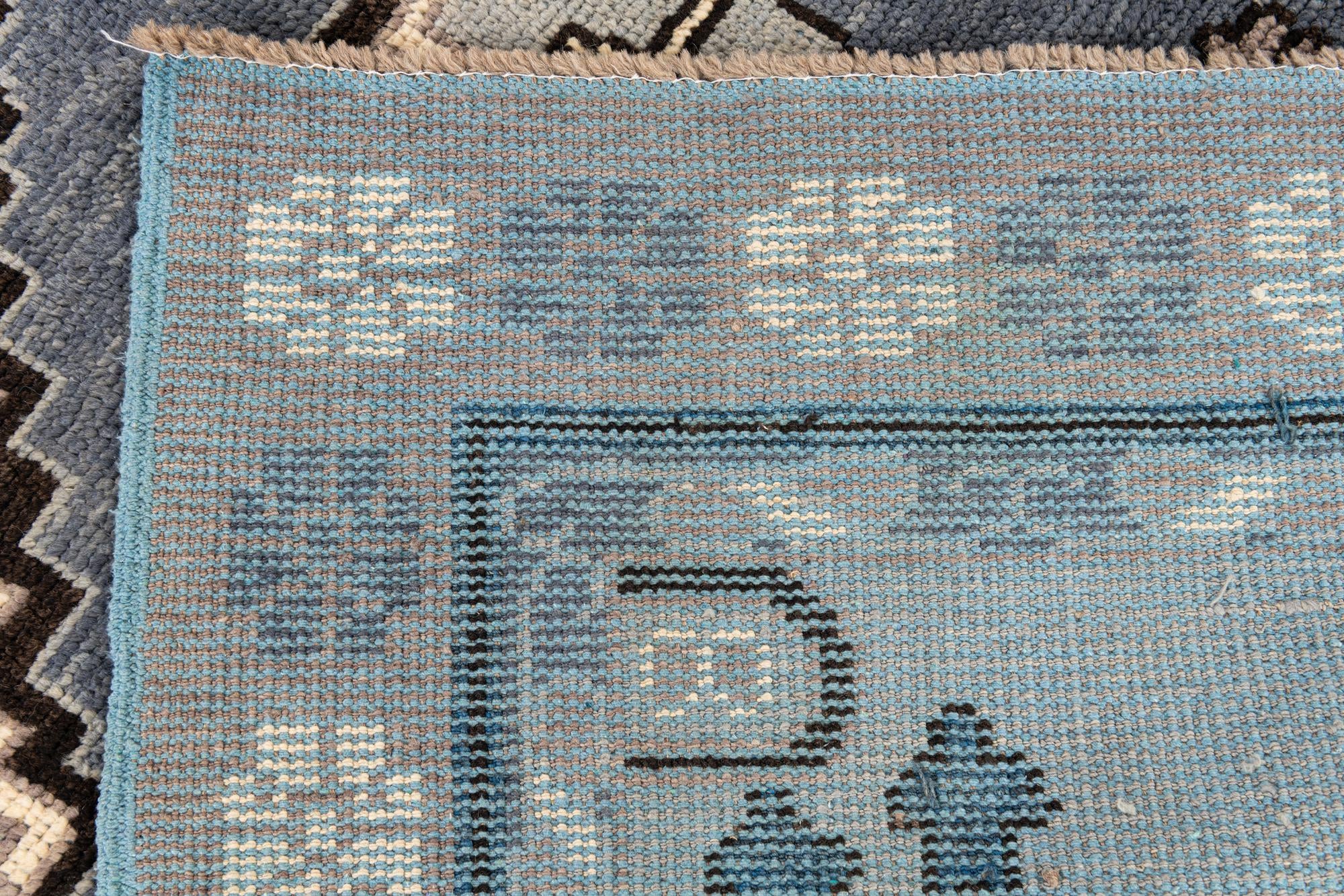8' x 10' 5 Hand Knotted Moroccan Wool Rug