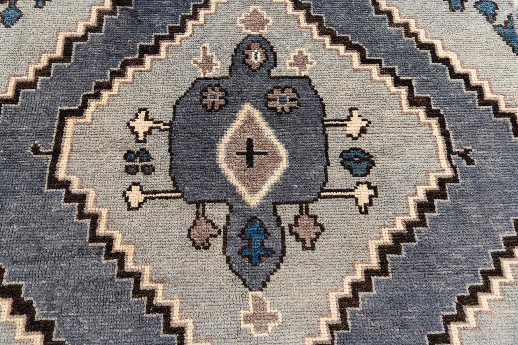 8' x 10' 5 Hand Knotted Moroccan Wool Rug