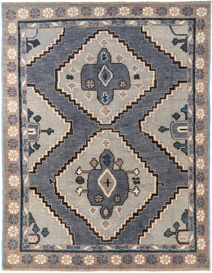 Detail image of 8' x 10' 5 Hand Knotted Moroccan Wool Rug