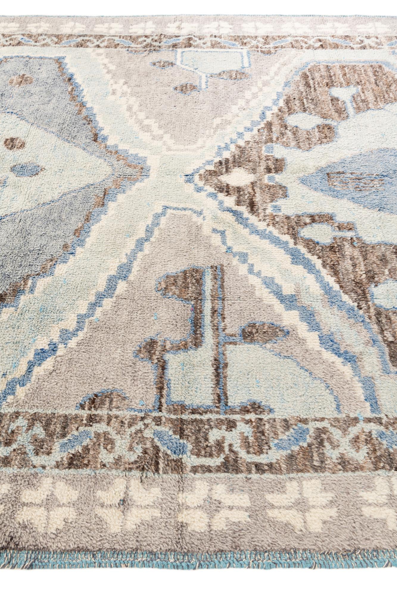 8' 2 x 10' 2 Hand Knotted Moroccan Wool Rug
