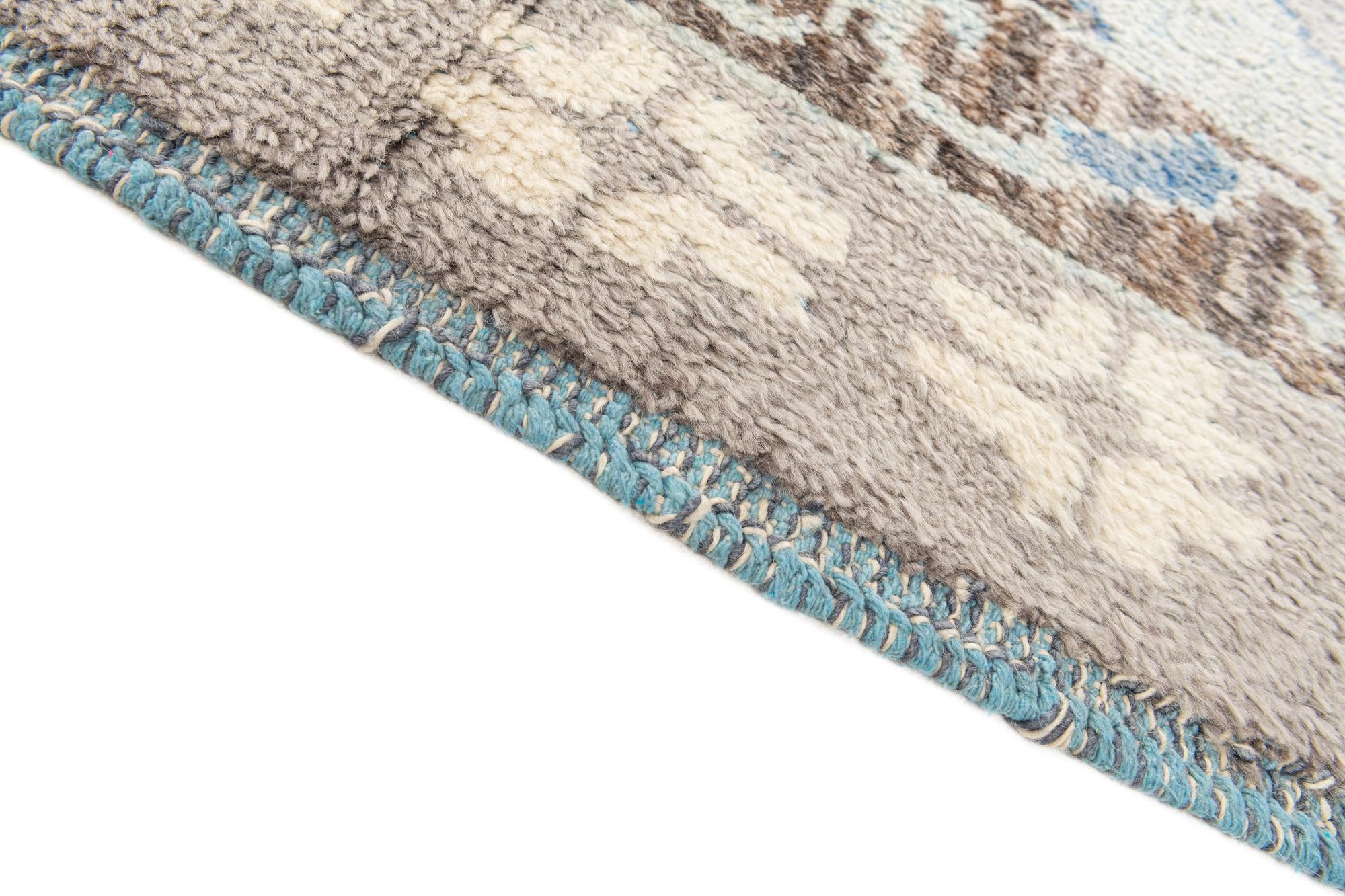 8' 2 x 10' 2 Hand Knotted Moroccan Wool Rug
