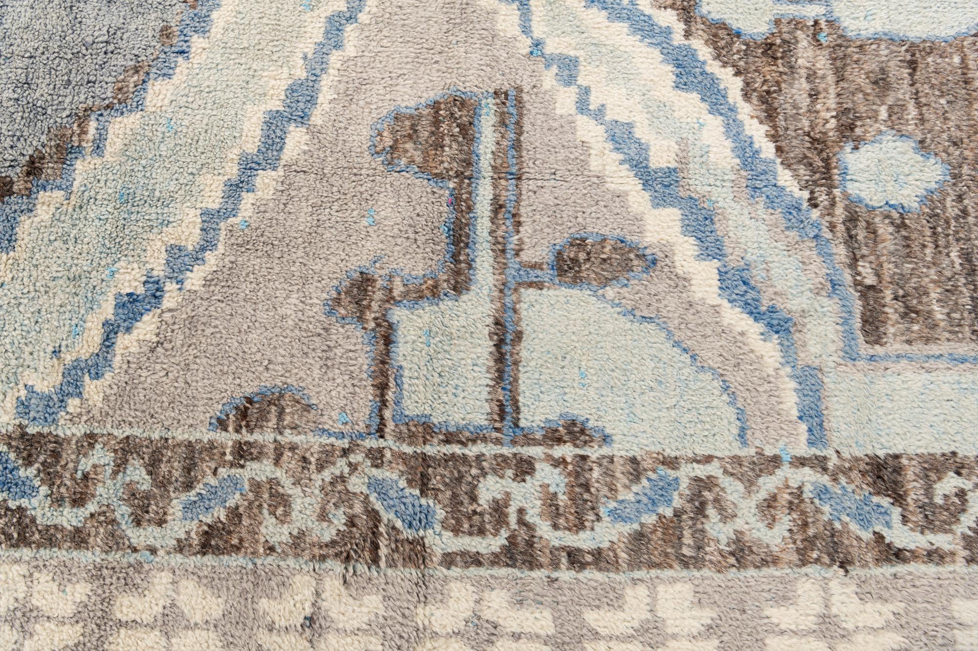 8' 2 x 10' 2 Hand Knotted Moroccan Wool Rug