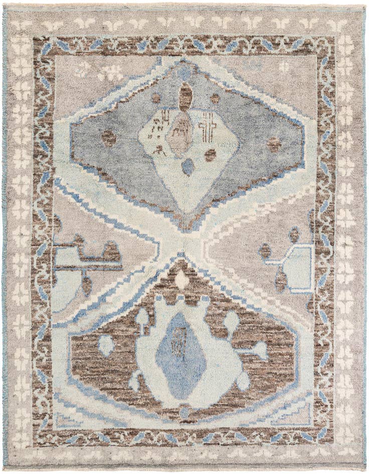 Detail image of 8' 2 x 10' 2 Hand Knotted Moroccan Wool Rug