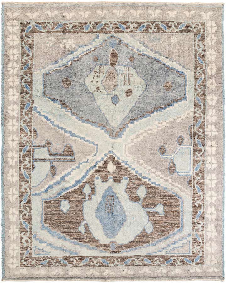 8' 2 x 10' 2 Hand Knotted Moroccan Wool Rug
