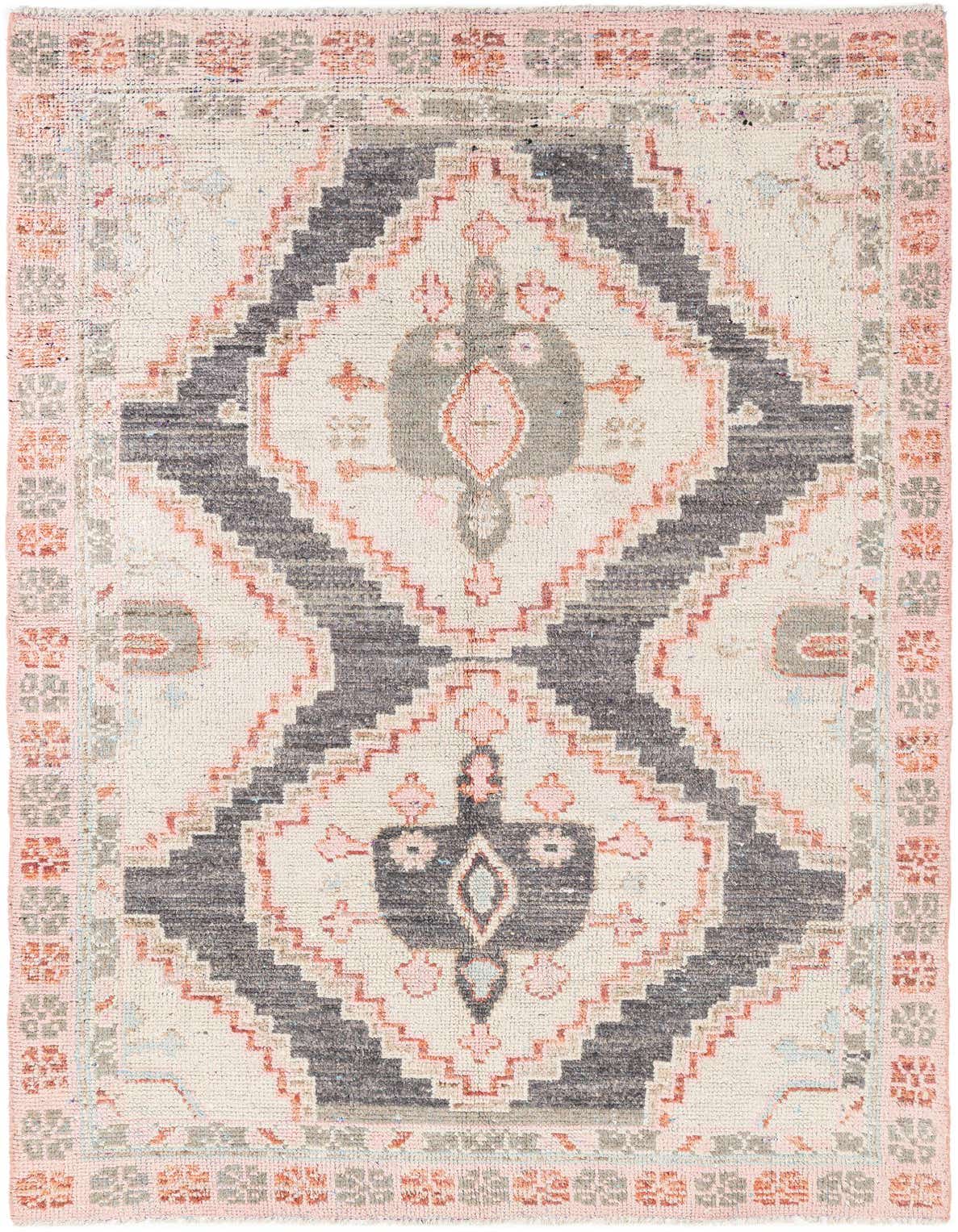 5' 9 x 9' 7 Hand Knotted Moroccan Wool Rug
