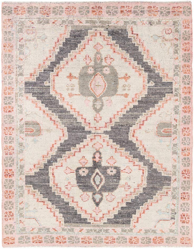 Detail image of 5' 9 x 9' 7 Hand Knotted Moroccan Wool Rug