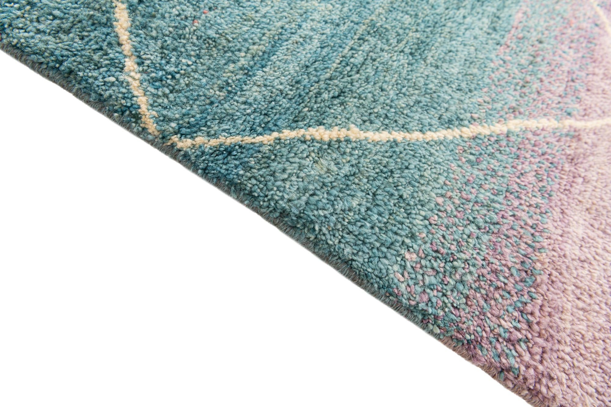 5' 1 x 8' Hand Knotted Moroccan Wool Rug