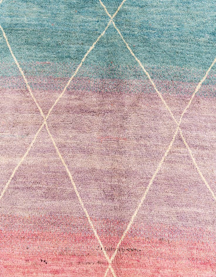 Detail image of 5' 1 x 8'  Hand Knotted Moroccan Wool Rug