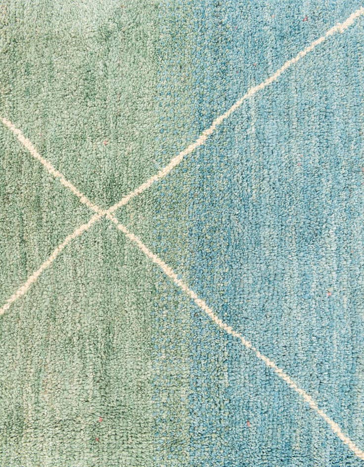 Detail image of 5' 1 x 8'  Hand Knotted Moroccan Wool Rug