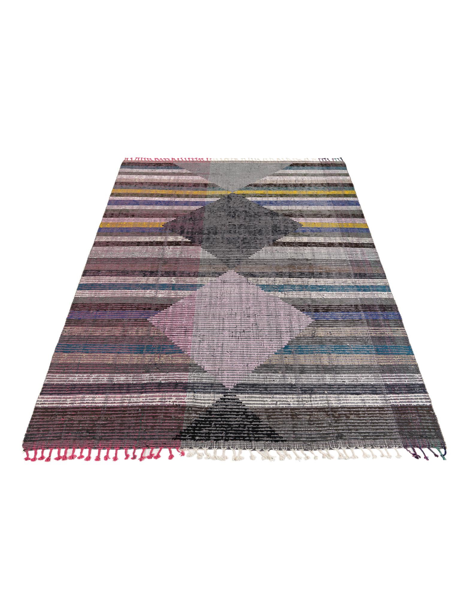7' 8 x 10' 8 Hand Knotted Moroccan Wool Rug
