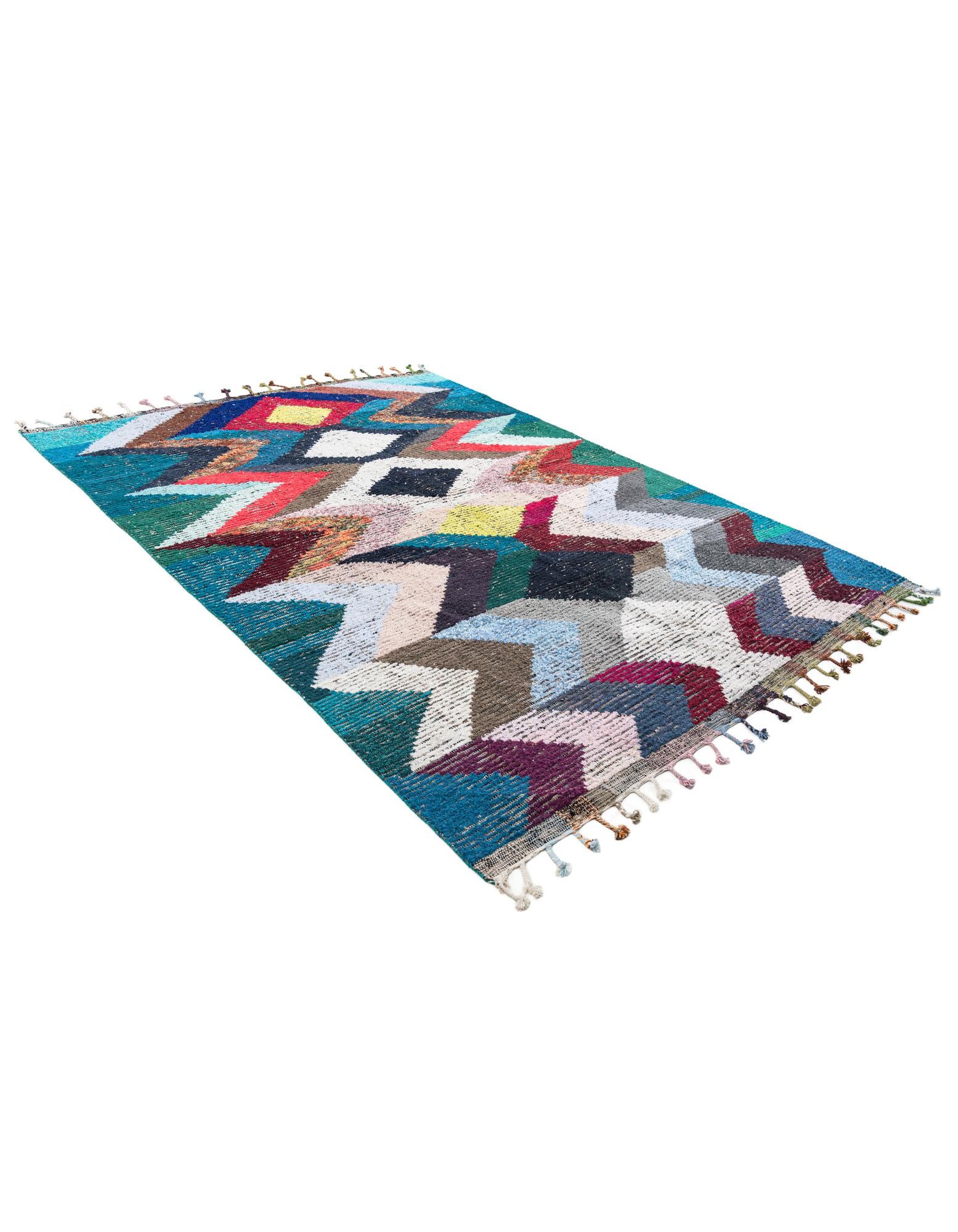 8' 1 x 10' 8 Hand Knotted Moroccan Wool Rug