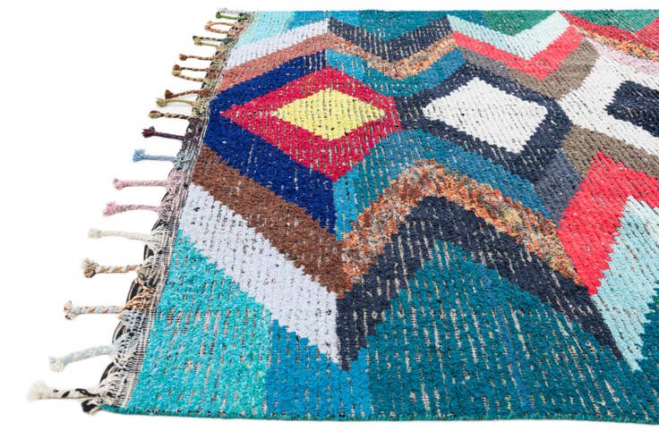 Detail image of 8' 1 x 10' 8 Hand Knotted Moroccan Wool Rug