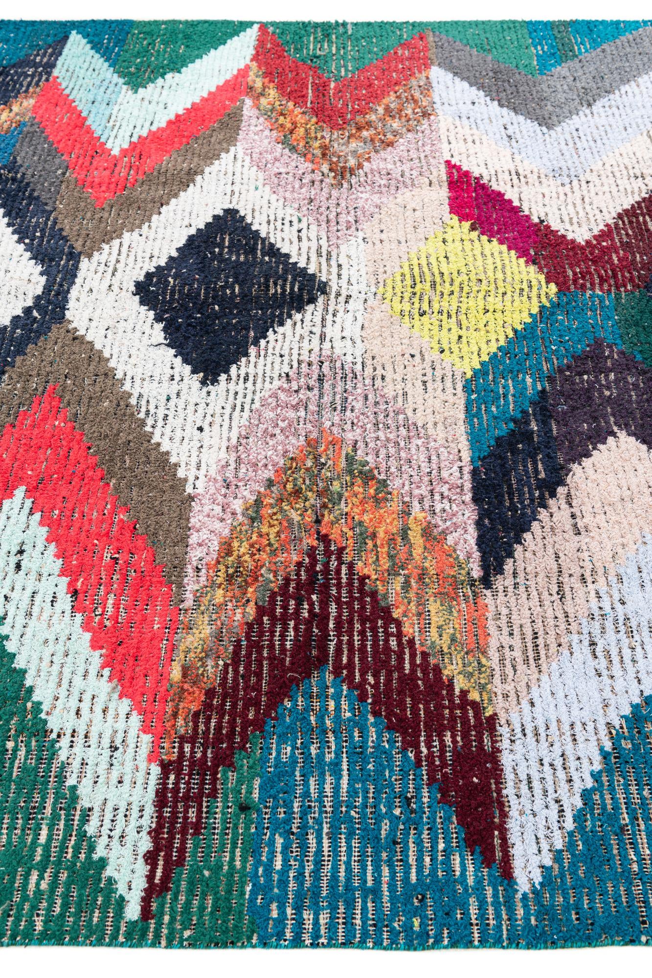 8' 1 x 10' 8 Hand Knotted Moroccan Wool Rug