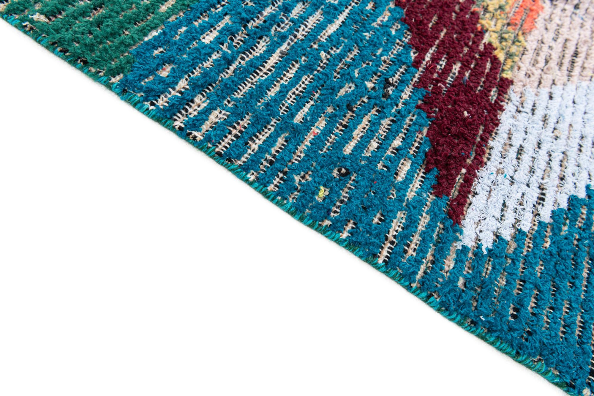 8' 1 x 10' 8 Hand Knotted Moroccan Wool Rug