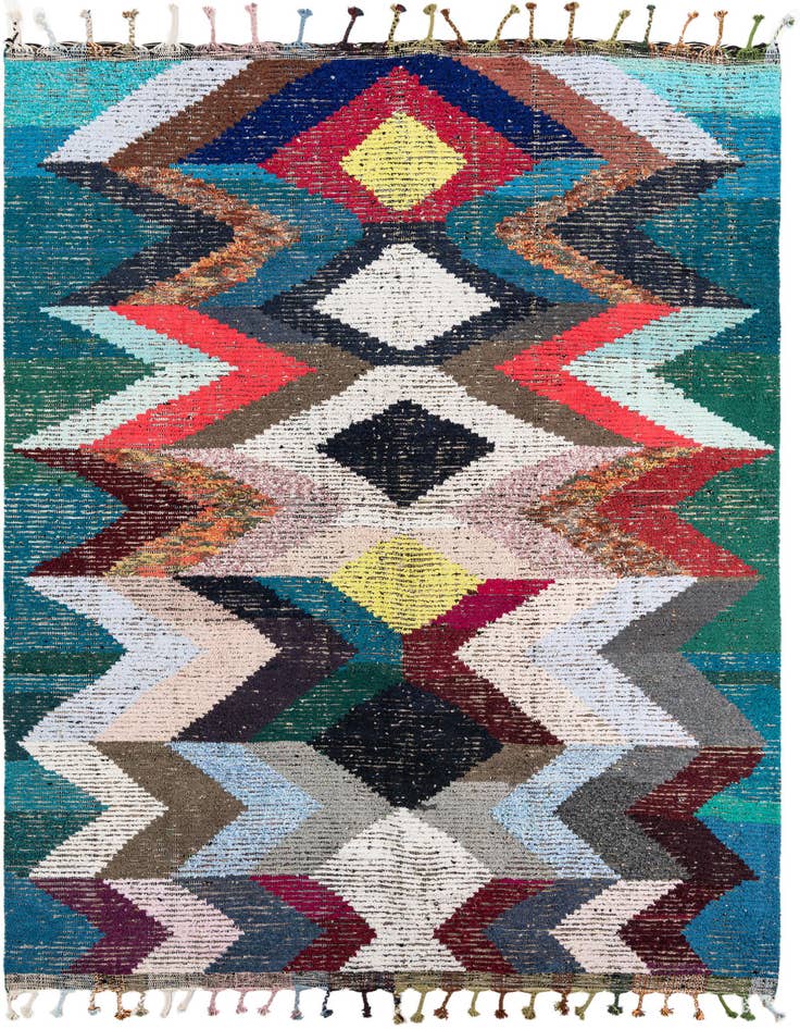 Detail image of 8' 1 x 10' 8 Hand Knotted Moroccan Wool Rug
