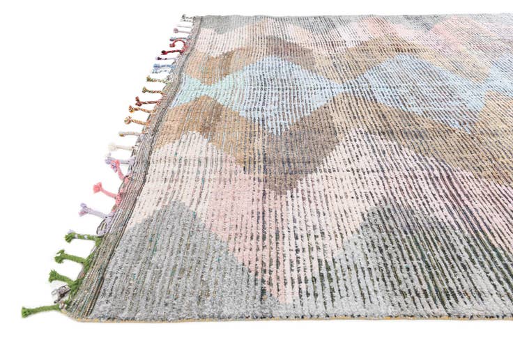 Detail image of 9' 2 x 12' Hand Knotted Moroccan Wool Rug