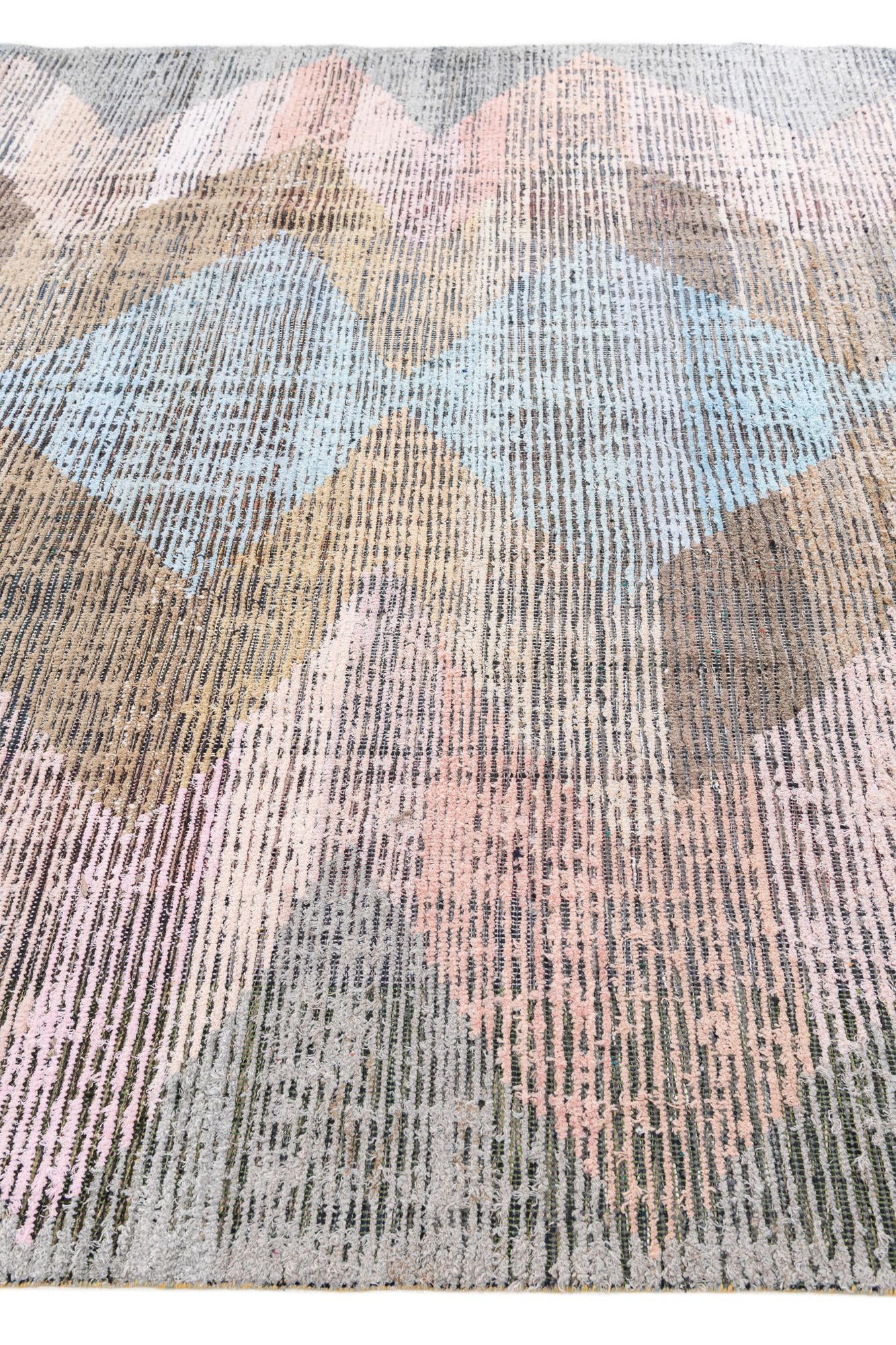 9' 2 x 12' Hand Knotted Moroccan Wool Rug
