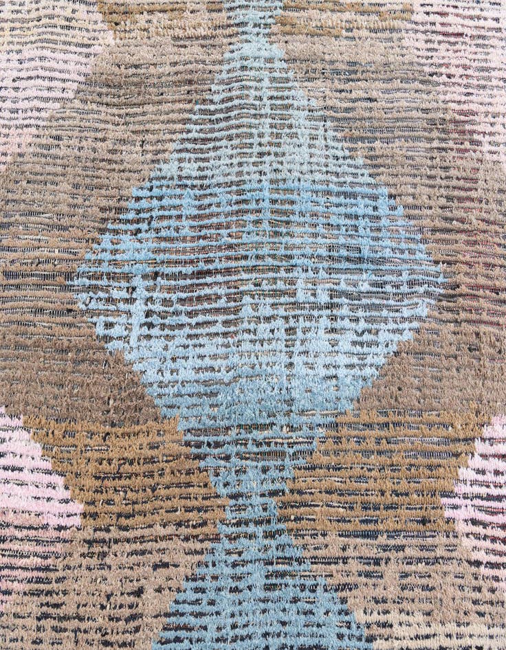 Detail image of 9' 2 x 12'  Hand Knotted Moroccan Wool Rug