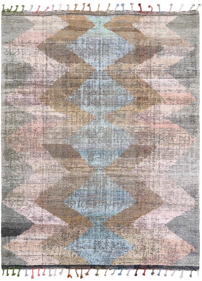 Detail image of 9' 2 x 12' Hand Knotted Moroccan Wool Rug