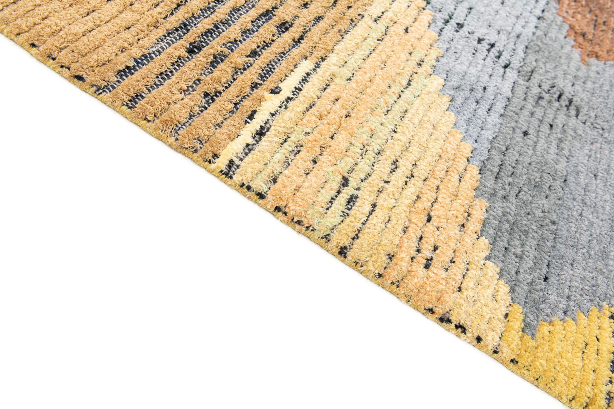 9' 3 x 11' 5 Hand Knotted Moroccan Wool Rug