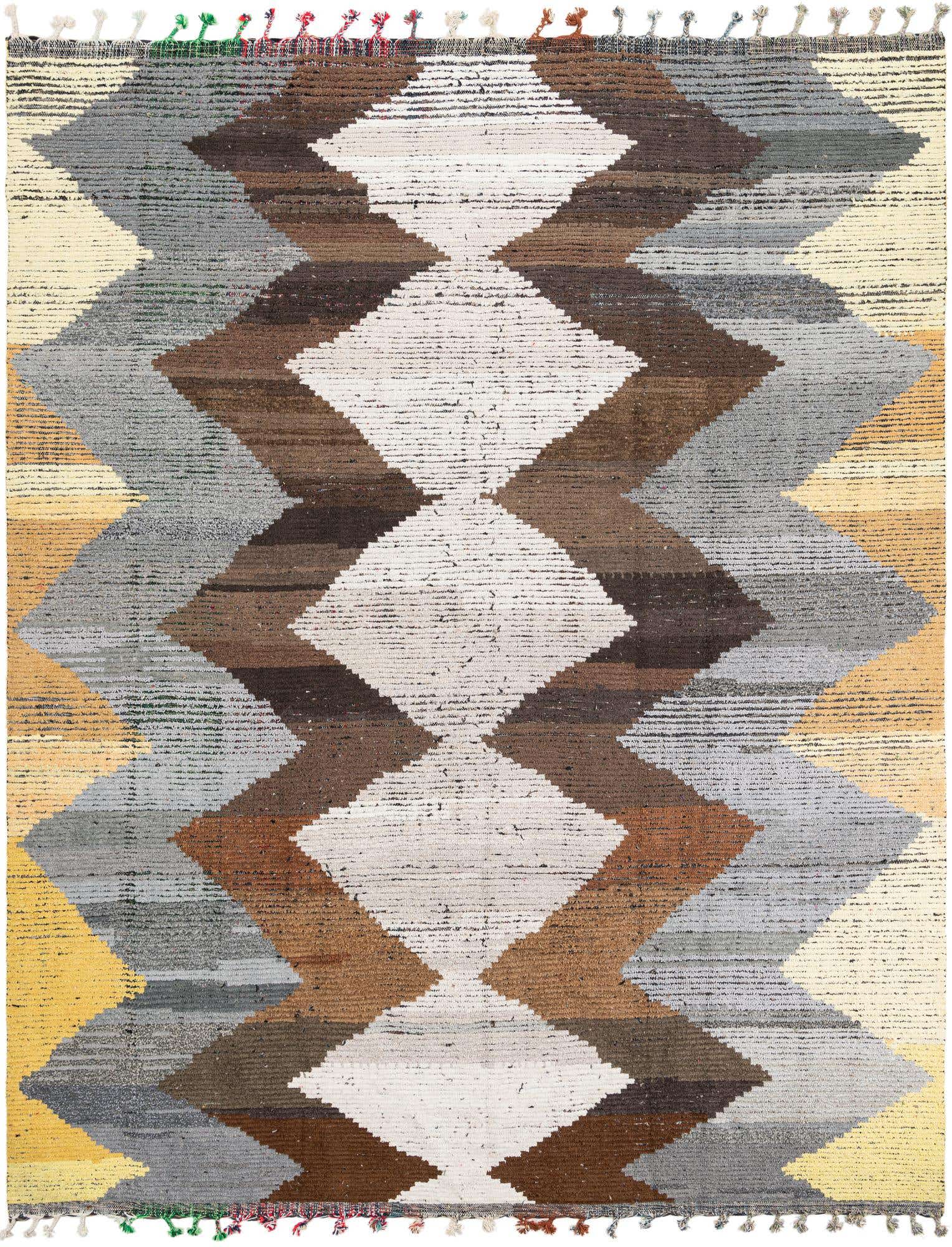 9' 3 x 11' 5 Hand Knotted Moroccan Wool Rug