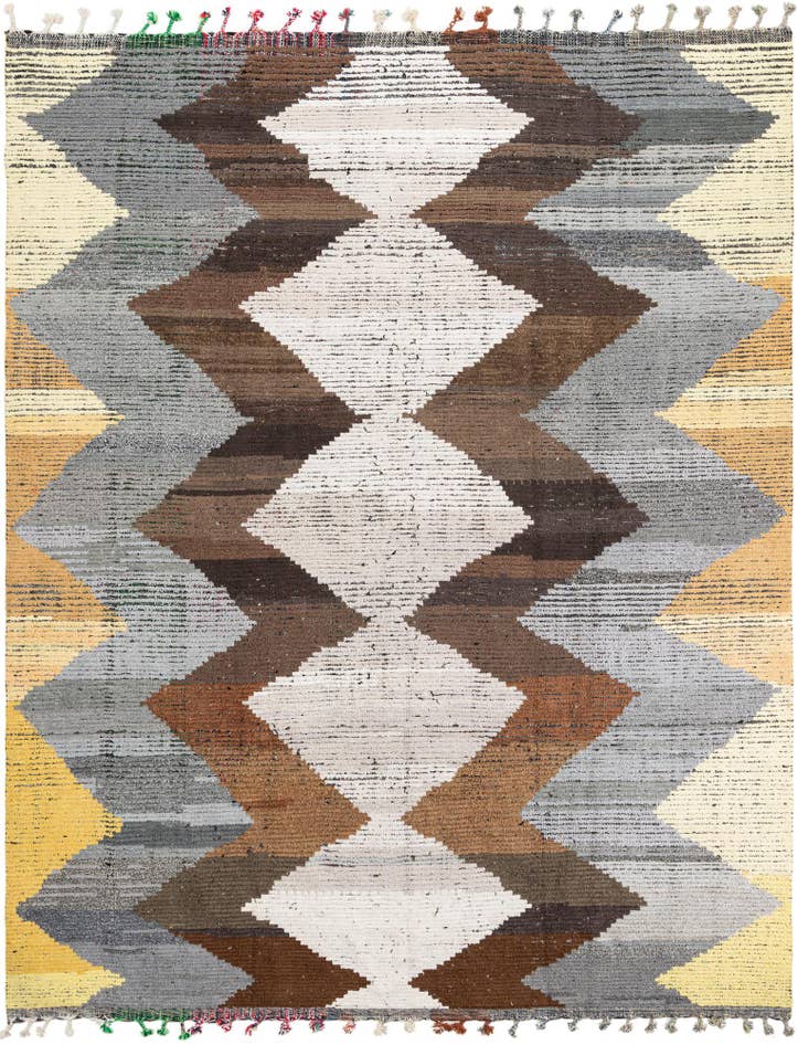 Detail image of 9' 3 x 11' 5 Hand Knotted Moroccan Wool Rug