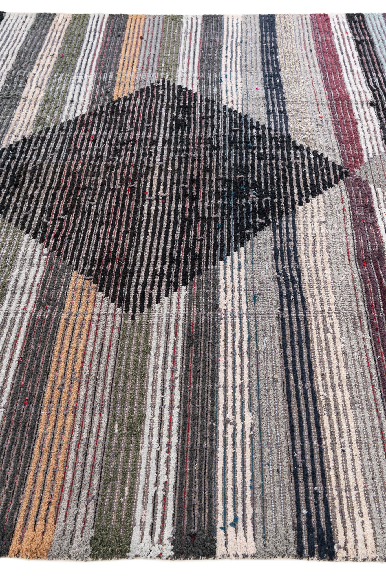 7' 9 x 10' 5 Hand Knotted Moroccan Wool Rug