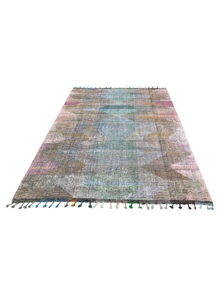 9' 2 x 11' 10 Hand Knotted Moroccan Wool Rug