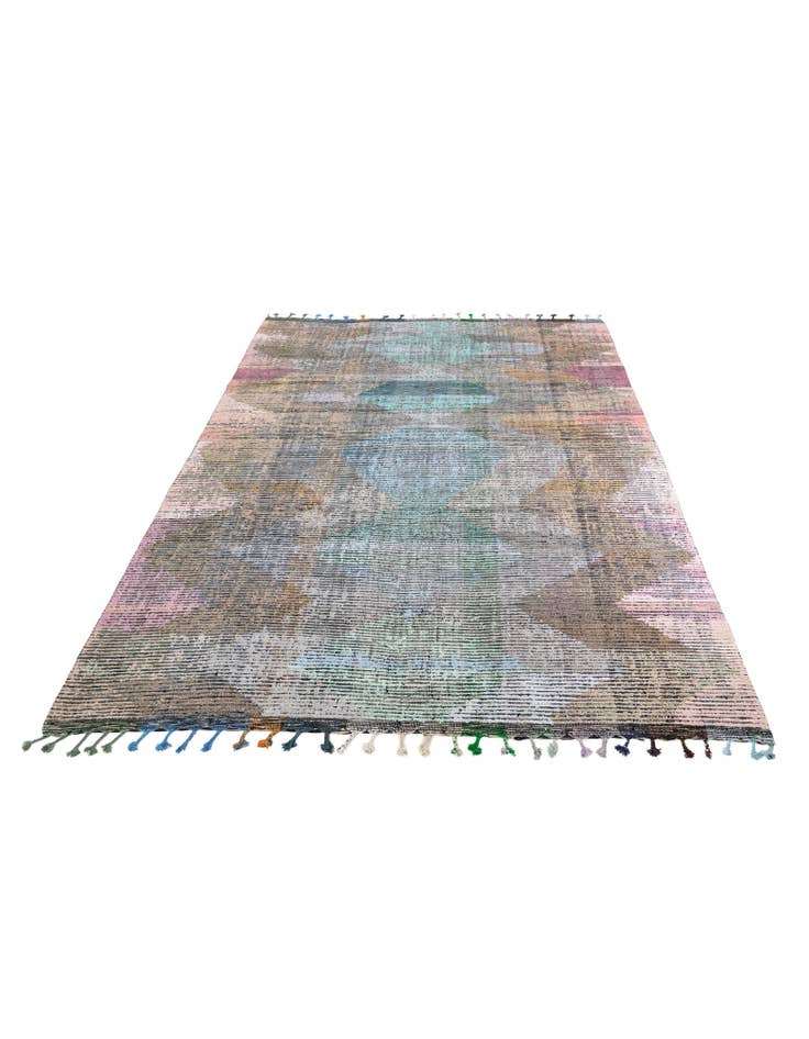 Detail image of 9' 2 x 11' 10 Hand Knotted Moroccan Wool Rug