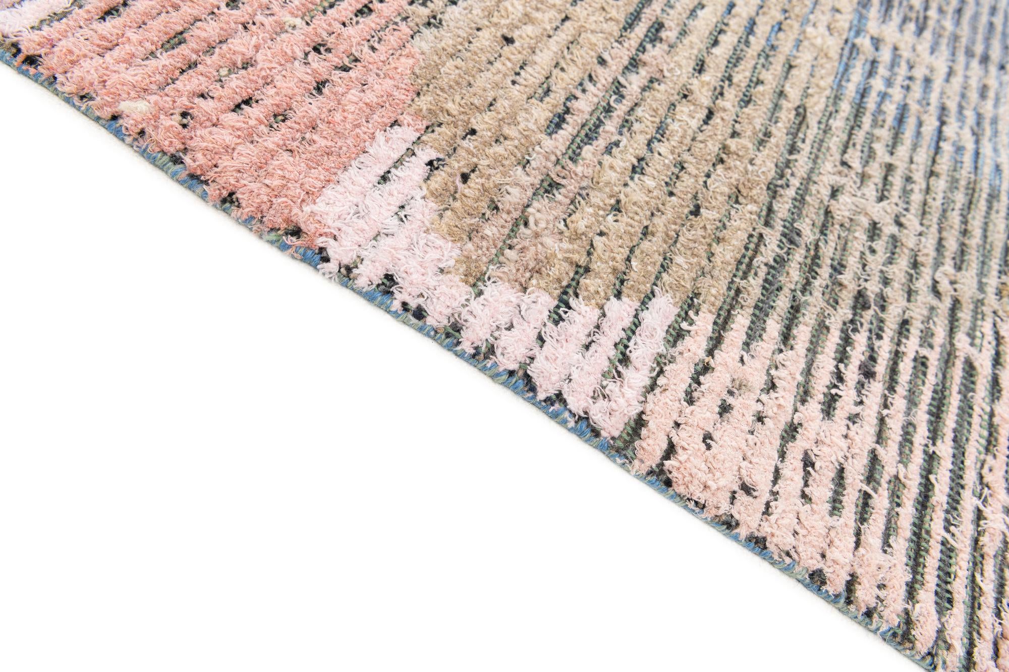 9' 2 x 11' 10 Hand Knotted Moroccan Wool Rug