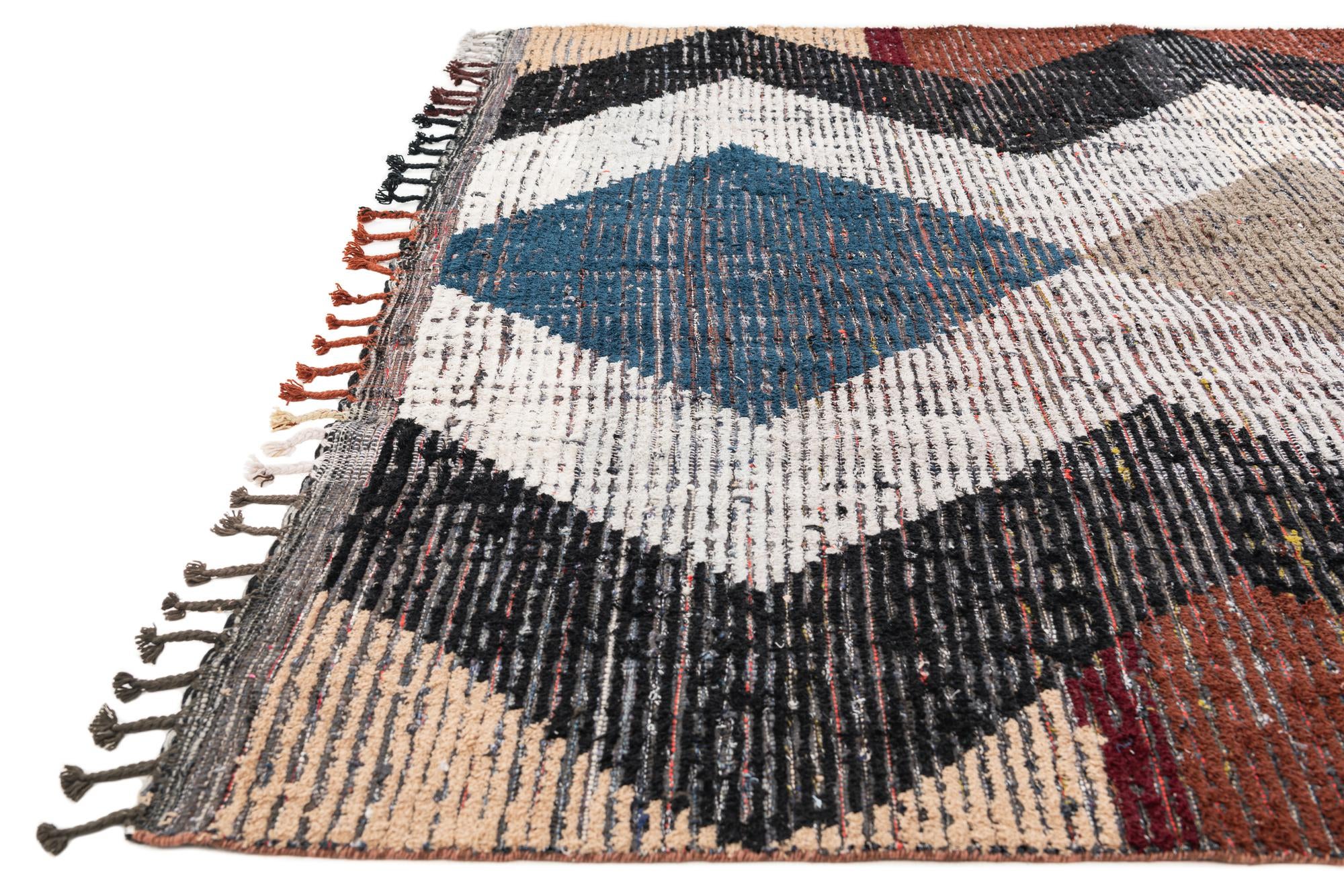 7' 7 x 10' 9 Hand Knotted Moroccan Wool Rug