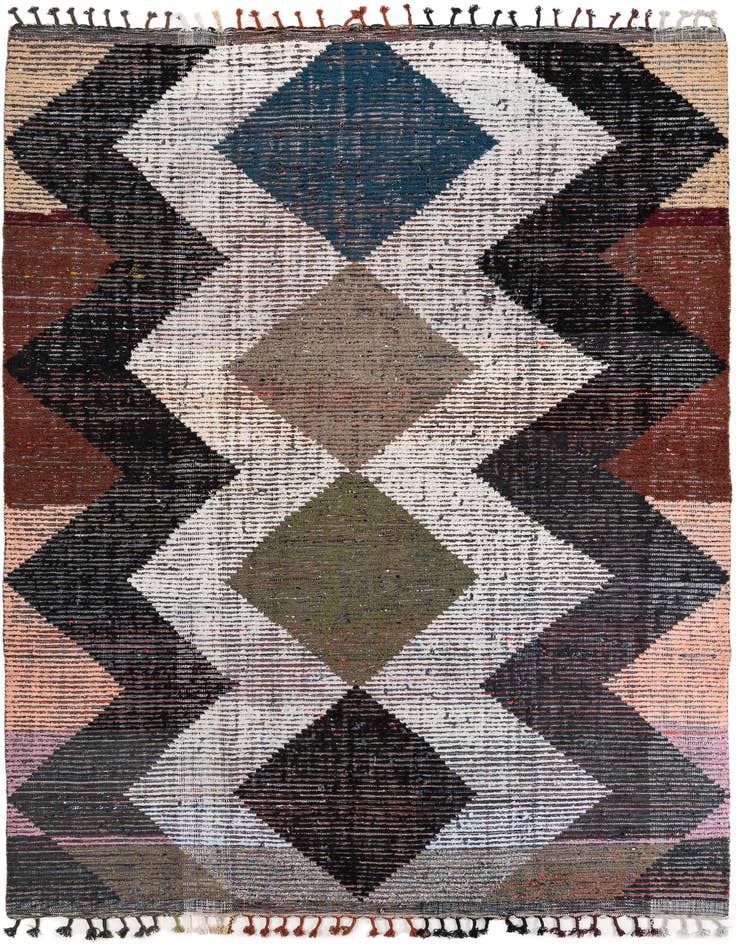 Detail image of 7' 7 x 10' 9 Hand Knotted Moroccan Wool Rug