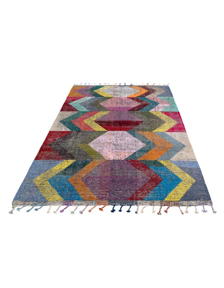 Detail image of 8' 2 x 11'  Hand Knotted Moroccan Wool Rug