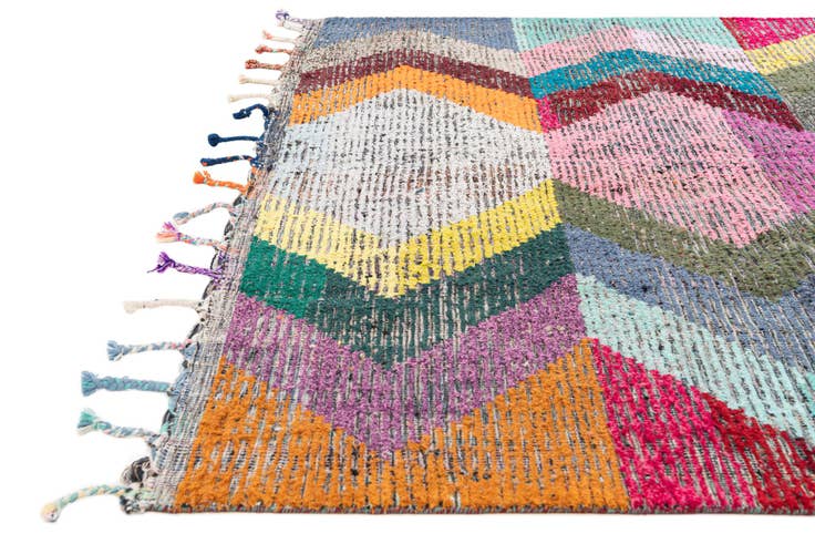 Detail image of 8' 2 x 11' Hand Knotted Moroccan Wool Rug