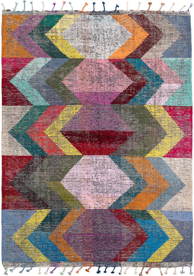 Detail image of 8' 2 x 11' Hand Knotted Moroccan Wool Rug