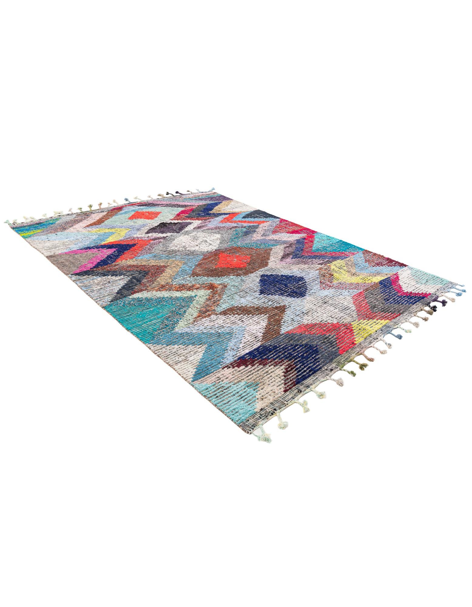 8' 1 x 10' 6 Hand Knotted Moroccan Wool Rug