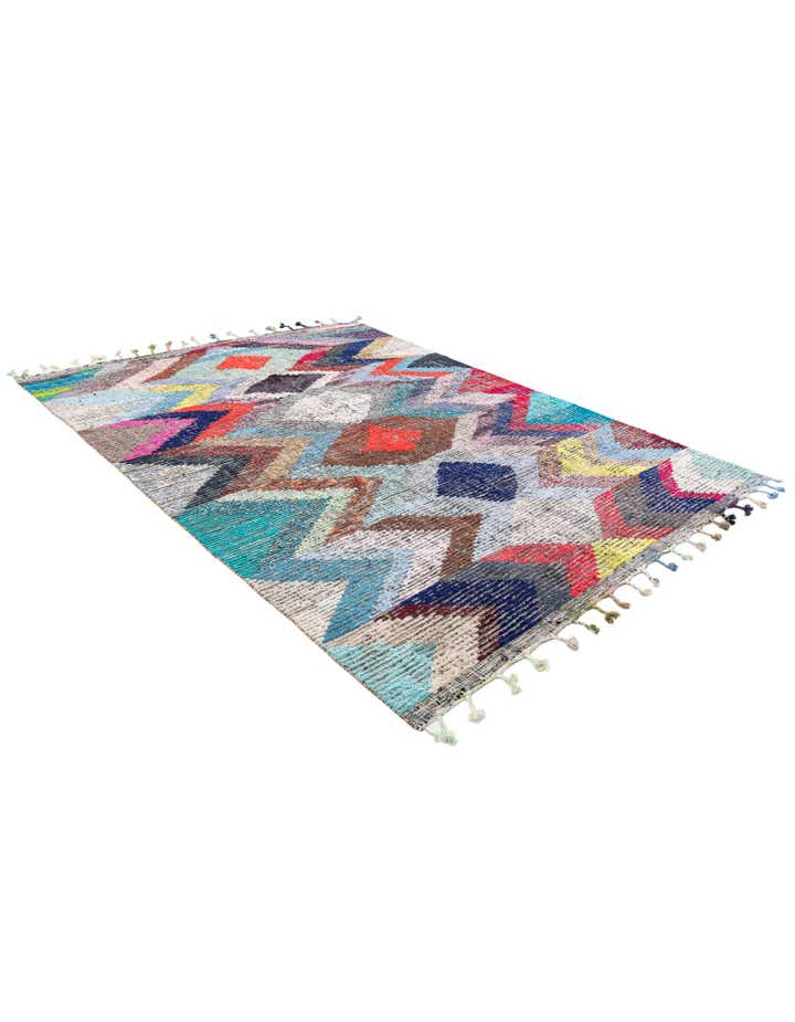 8' 1 x 10' 6 Hand Knotted Moroccan Wool Rug