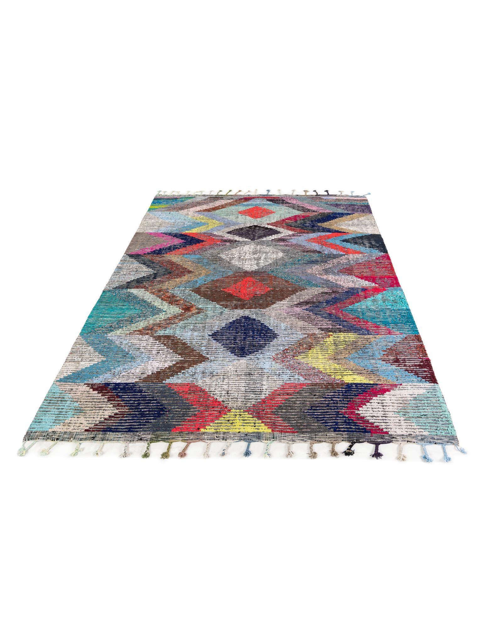 8' 1 x 10' 6 Hand Knotted Moroccan Wool Rug