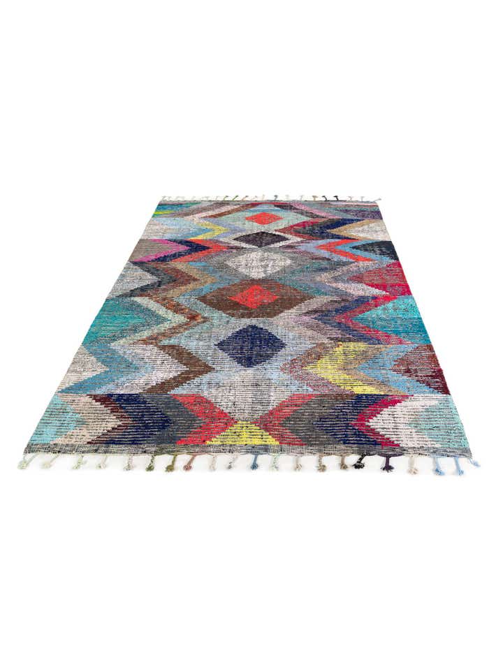 8' 1 x 10' 6 Hand Knotted Moroccan Wool Rug