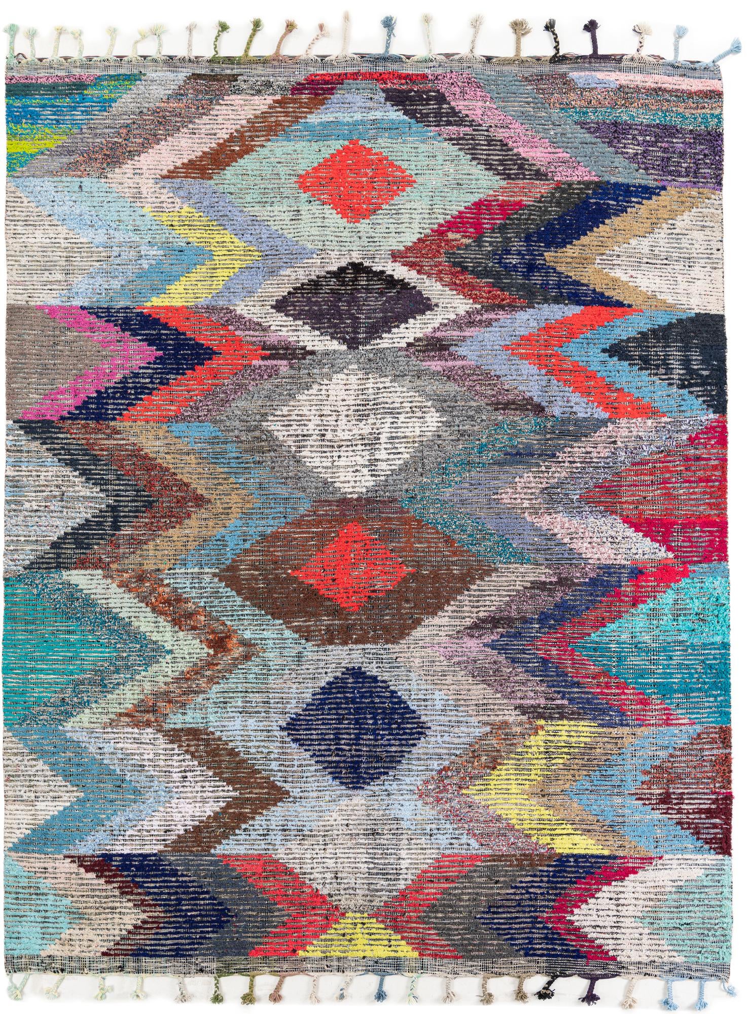 8' 1 x 10' 6 Hand Knotted Moroccan Wool Rug