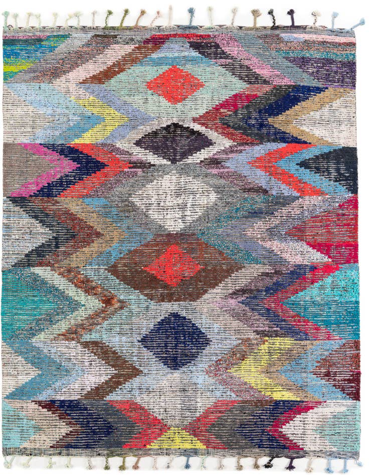 Detail image of 8' 1 x 10' 6 Hand Knotted Moroccan Wool Rug