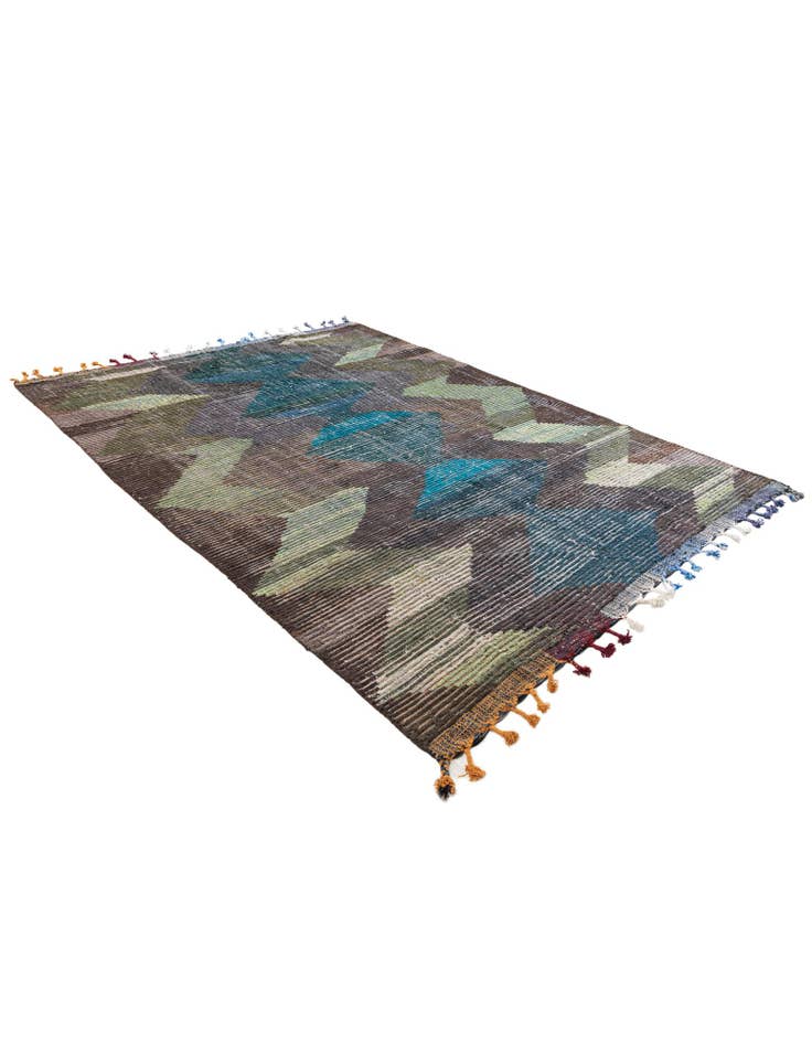 Detail image of 7' 10 x 10' 3 Hand Knotted Moroccan Wool Rug