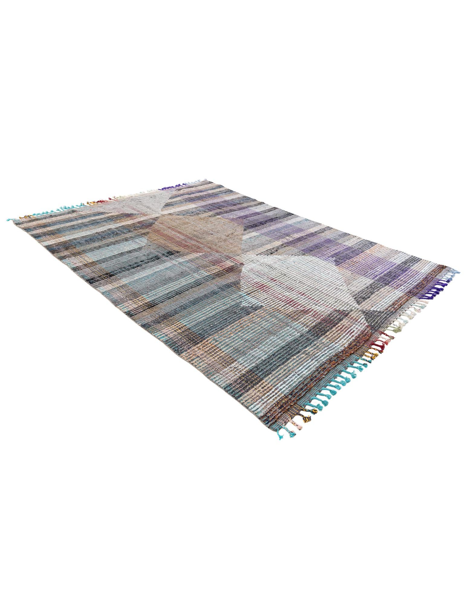 7' 9 x 10' 2 Hand Knotted Moroccan Wool Rug