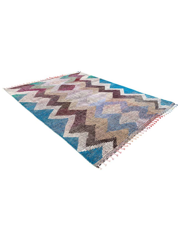 Detail image of 8' x 10'  Hand Knotted Moroccan Wool Rug