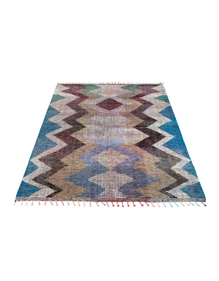 Detail image of 8' x 10'  Hand Knotted Moroccan Wool Rug