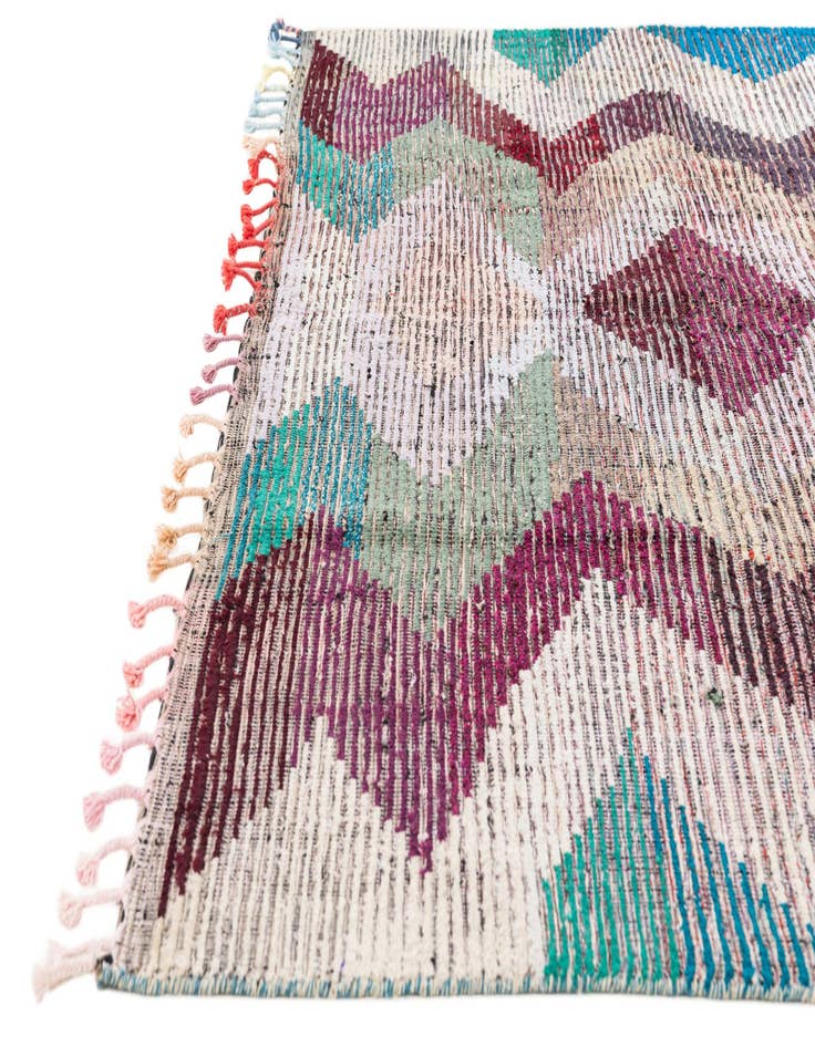 Detail image of 8' x 10'  Hand Knotted Moroccan Wool Rug