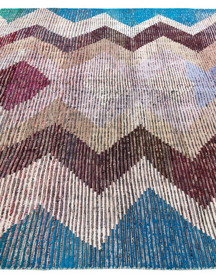 Detail image of 8' x 10'  Hand Knotted Moroccan Wool Rug