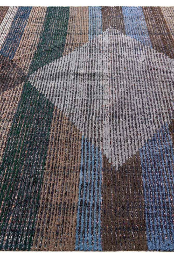 8' x 10' 4 Hand Knotted Moroccan Wool Rug