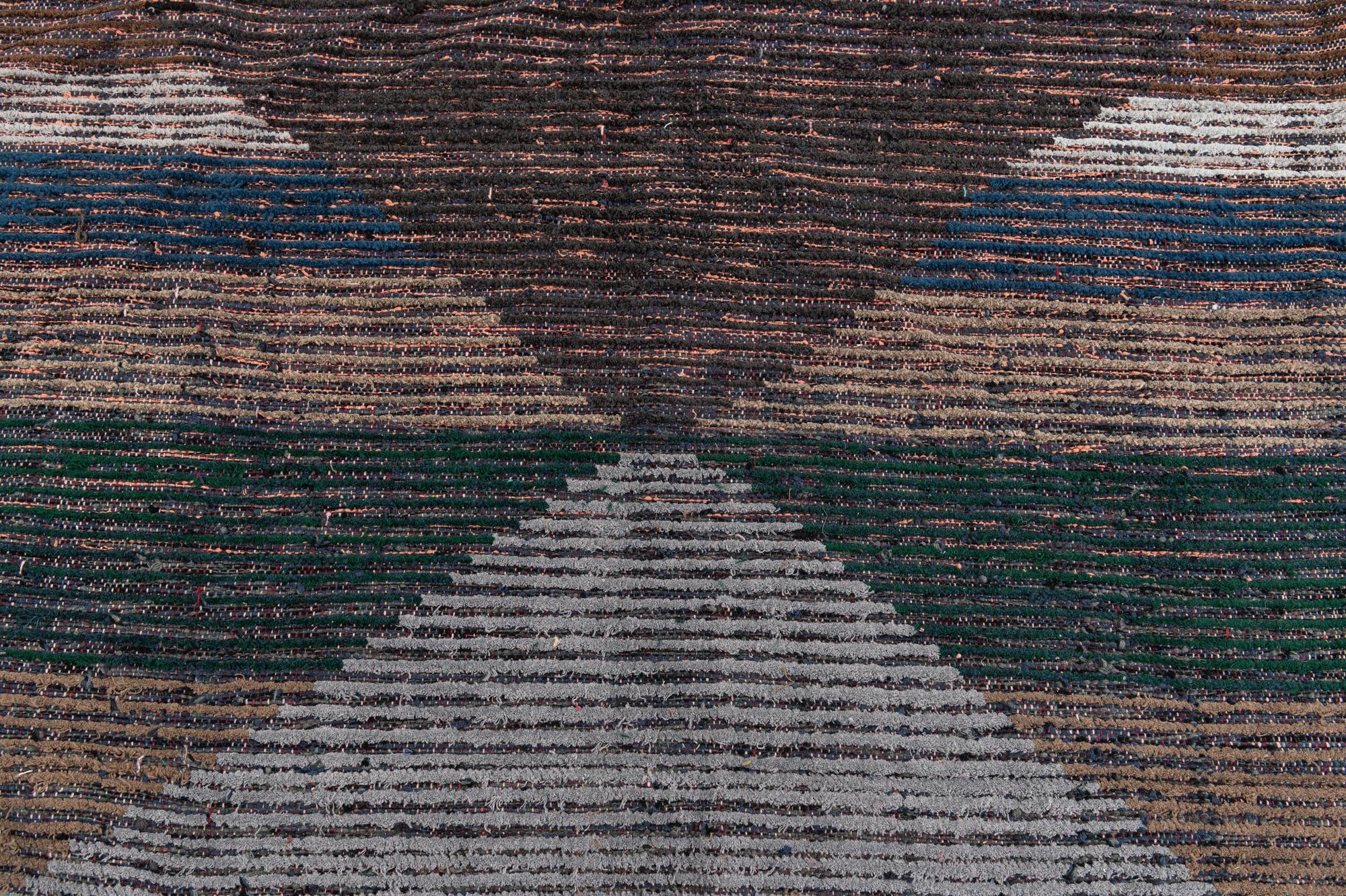 8' x 10' 4 Hand Knotted Moroccan Wool Rug